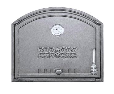 Innbee® Backofentür 485x410 mm Gusseisen Tür  Luftzufuhrregulierung für Ofen Kamin und Heizsysteme Brotofen Pizzaofentür In-1203